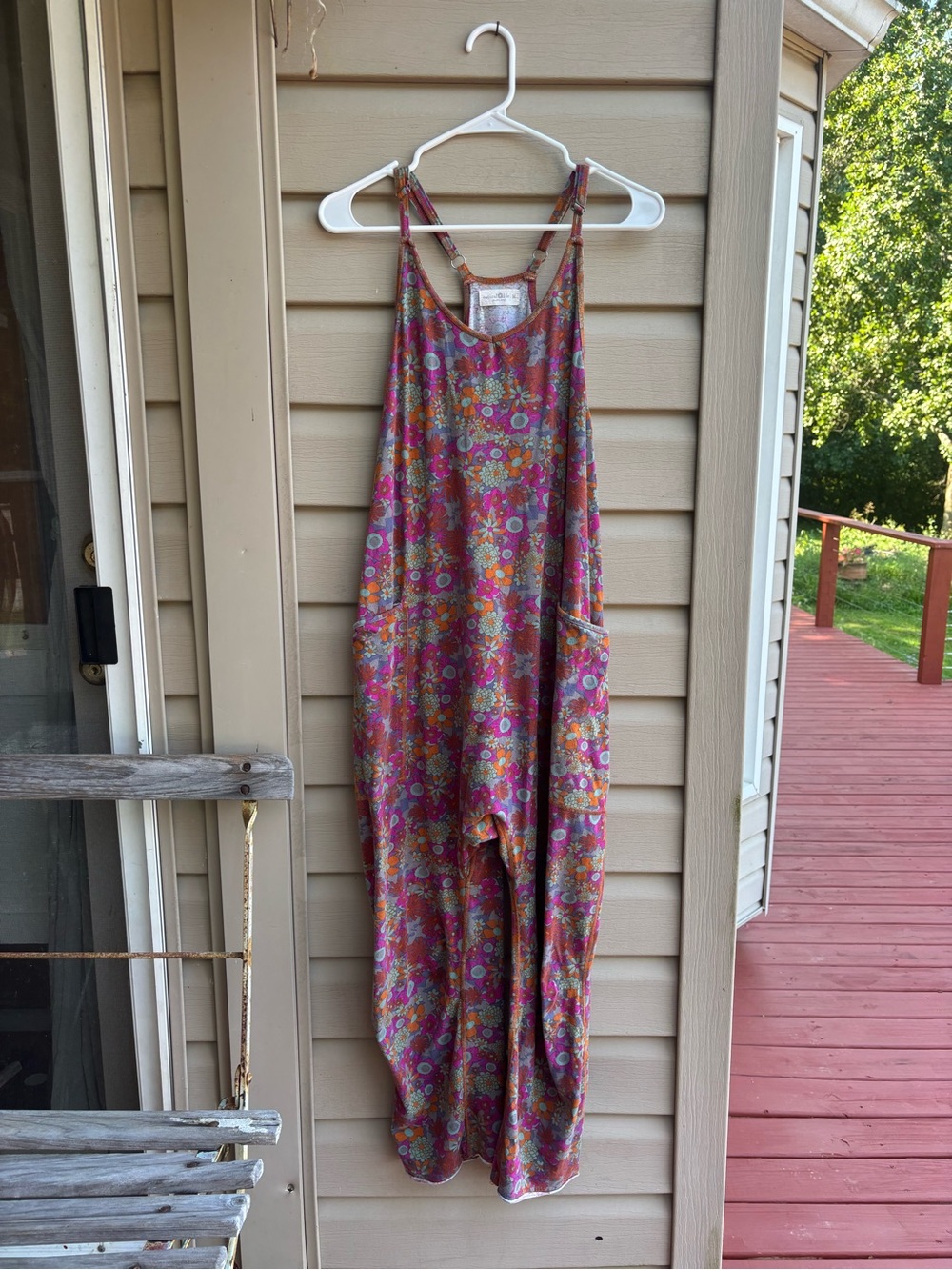 Natural Life Lucy jumpsuit floral pockets boho hippie size M - Picture 3 of 7